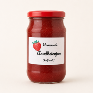 Aardbeienjam half zoet