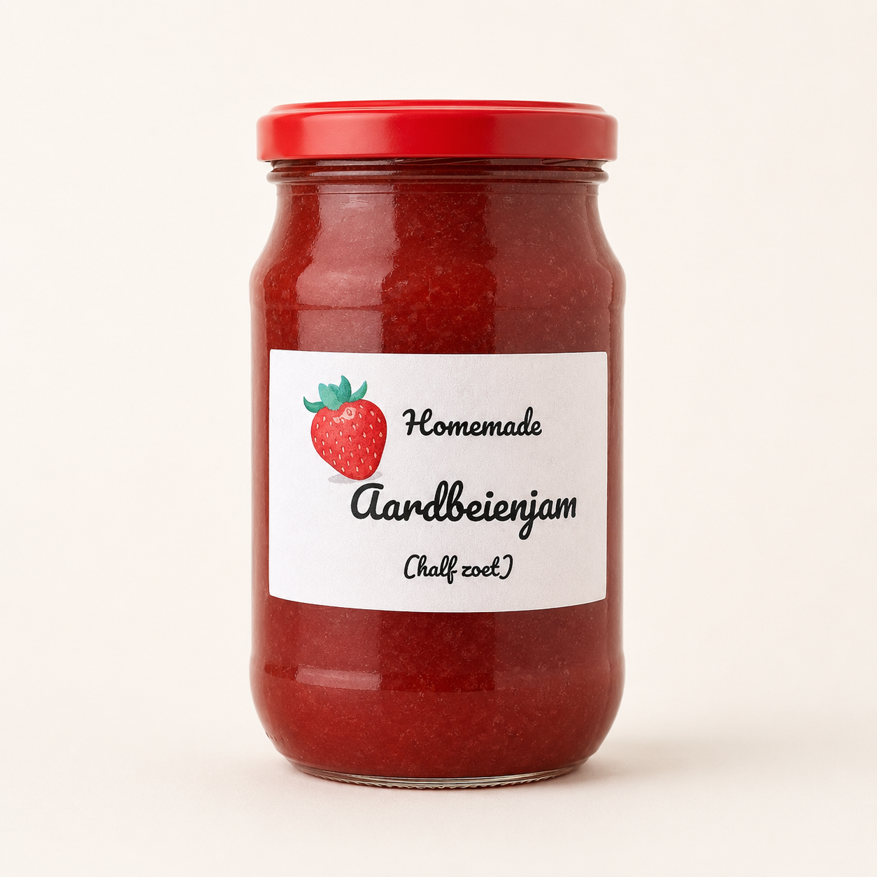 Aardbeienjam half zoet